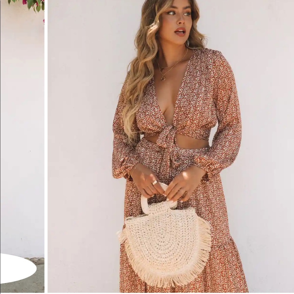 Vici Collection Matching Set Crop Blouse & Maxi S… - image 2